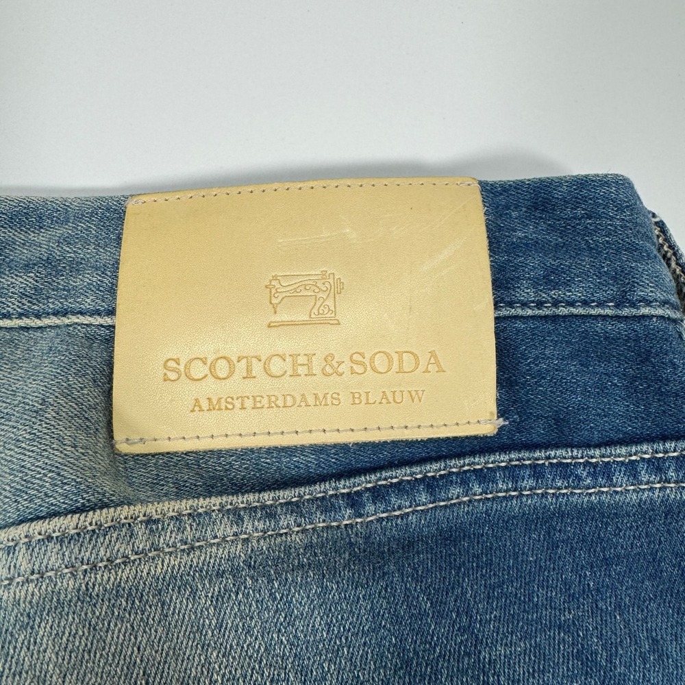 Scotch Soda Phaidon Jeans Mens 36x34 Tagged 34x34 Blue Button Fly Denim Wash - Picture 10 of 16